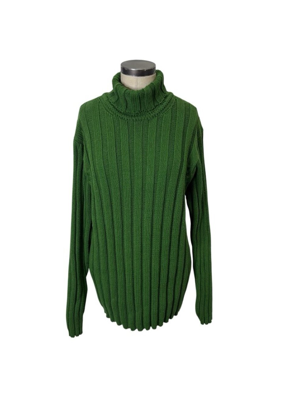 Vintage Y2K Gap Chunky Knit Turtleneck Fisherman Sweater XL